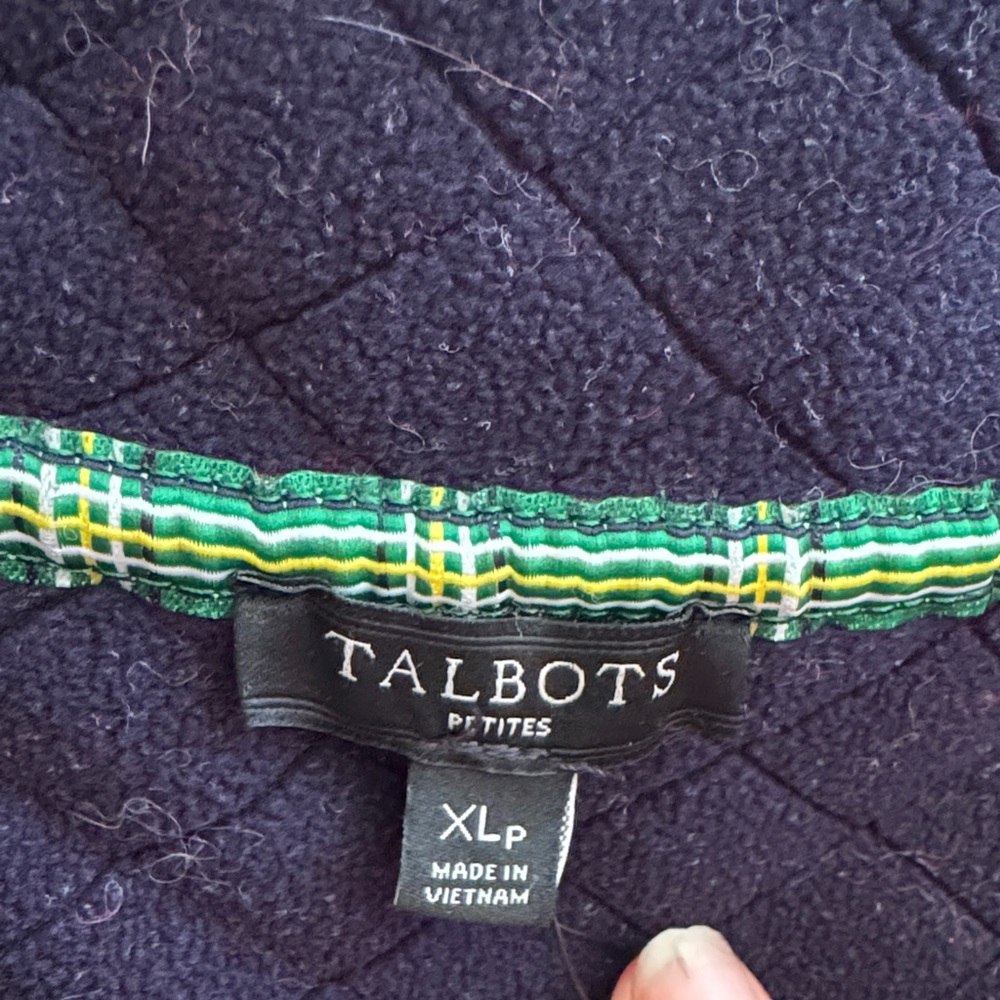 Talbots Navy Quilted Jacket - Picture 3 of 4